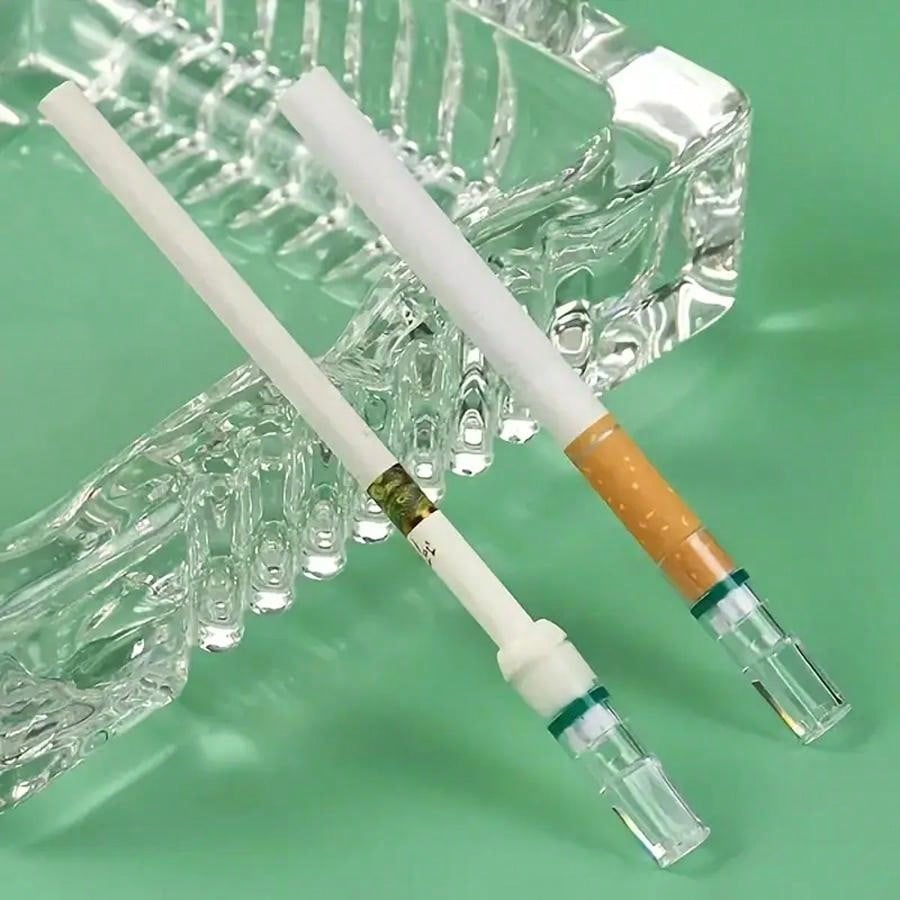 100pcs Disposable Portable Plastic MicroPerforated Triple Filter