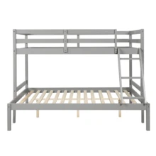 Twin over full bunk bed - Grey - View 5