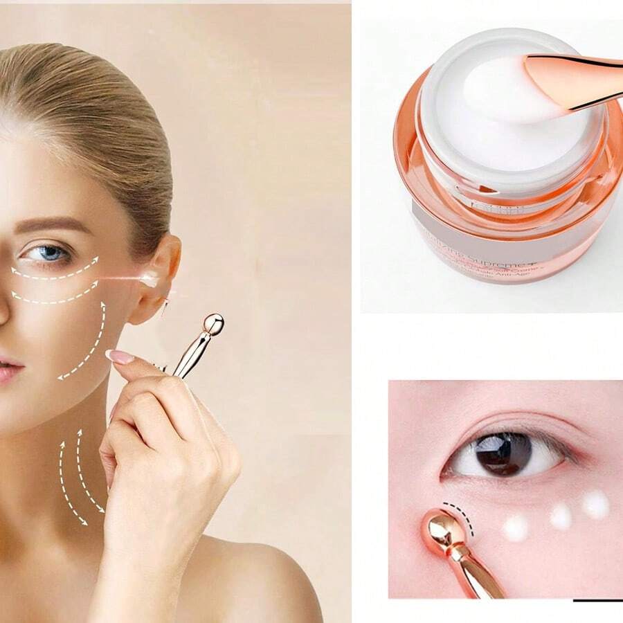 Eye Cream Applikator Metall Under Eye Roller Wand Stick för svullna