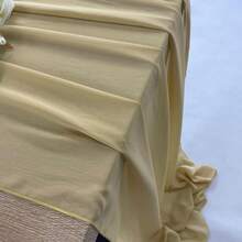 1條紗質桌布 73.6cmx305cm 浪漫透明婚禮接待桌旗 新娘派對裝飾 - 香檳金色 - 查看 4