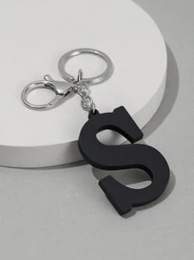 1pc Fashion Exaggerated English Letter Acrylic Unisex Keychain, Couples Accessory, Holiday Backpack For School Halloween Accessories Teachers Day Christmas Gift Ideas Bag Accessories Lanyards With Id Holder Car Accessories Bag Charms - Silver - View 7