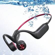 骨傳導耳機,無線5.3開放式耳機帶話筒,ipx8防水,適用於游泳,內置32g Mp3播放器和夜燈適用於游泳跑步騎自行車徒步旅行健身房,ipx8游泳耳機p8骨傳導耳機ip68泳池無線耳機mp3 32g耳塞防水ipx8游泳耳機p8骨傳導耳機無線ip68泳池無線耳機mp3 32g耳塞防水 - 紅色的 - 查看 1