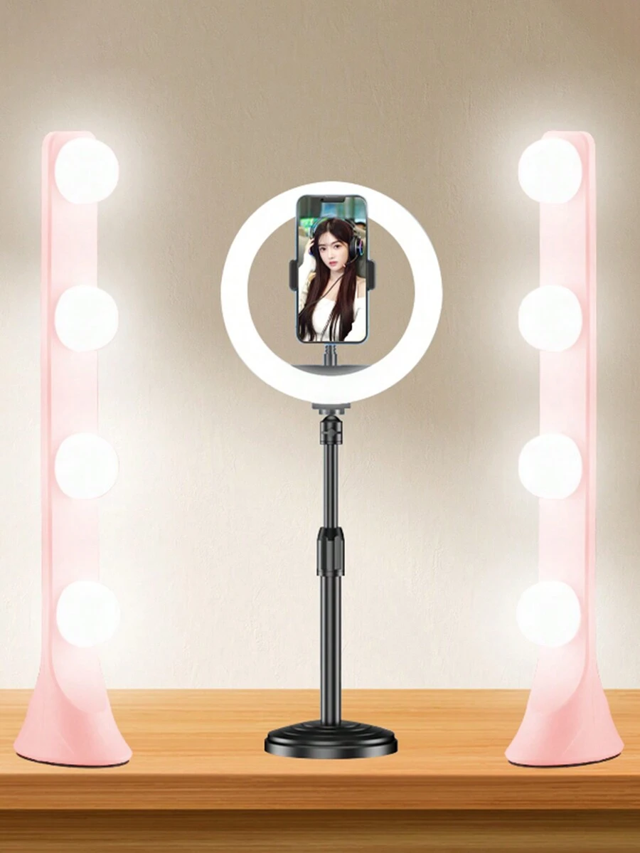 1 Miếng Bàn làm việc Phát trực tiếp Đèn Ring - Hồng - Xem 1