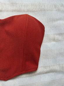 Women Tops - 駝色 - 查看 3