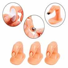 10 Dedos para practica de uñas para muestrario o decoración - Beis - Ver 2