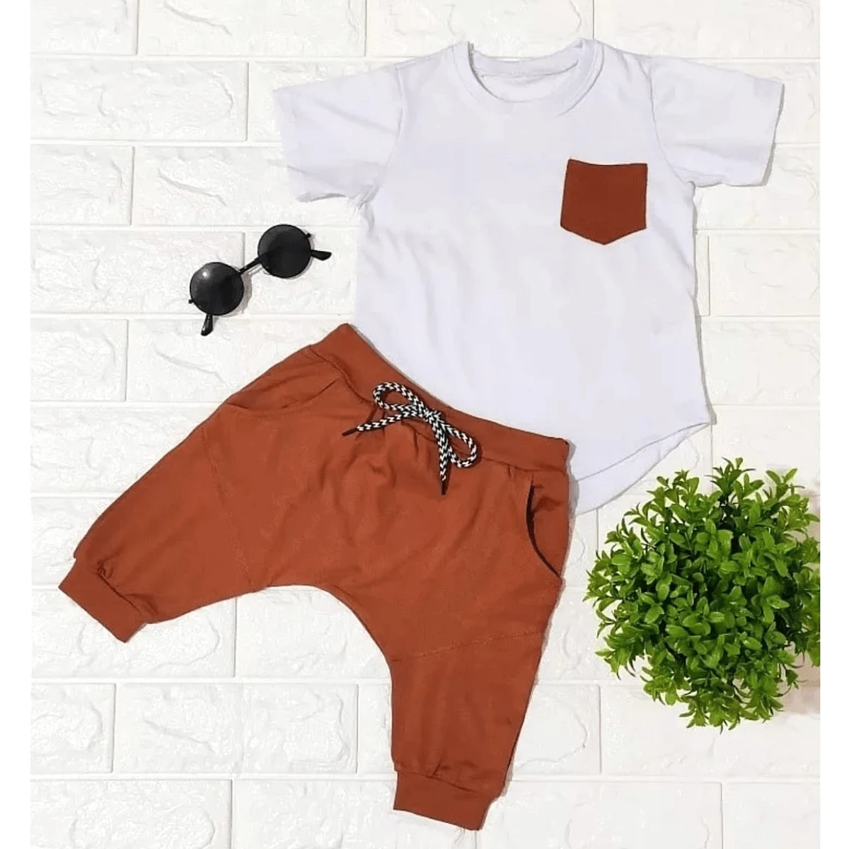 Young Boys Sets - 駝色 - 查看 1