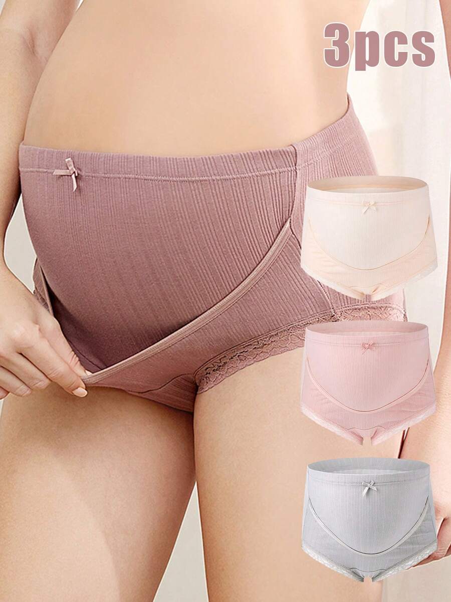 Ropa interior de embarazo para mujer, ropa interior de algodón boxer para embarazo - Gris - Ver 1