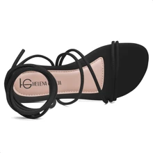 Women Flat Sandals - Bụi hồng - Xem 4