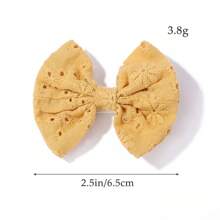 bilicaca 10pcs/pack Random Color Floral Fabric Bow Hair Clips For Kids, Simple And Sweet Ponytail Holders Or Side Clips, Perfect For Travel And Cute Girls' Hair Decorations