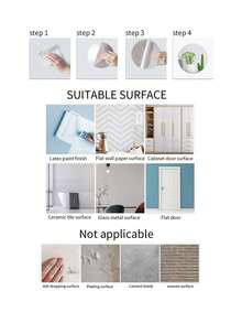 MLT 1pc 1 Set Silver Acrylic Creative Shaped Decorative Self-adhesive Makeup Mirror - Silver - View 6