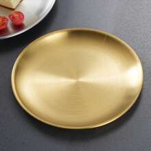 金色不銹鋼盤有多種尺寸可供選擇,可用作燒烤盤、上菜盤或水果盤。適合日常在家、聚會或自助餐使用。也適用於餐廳或食堂環境。