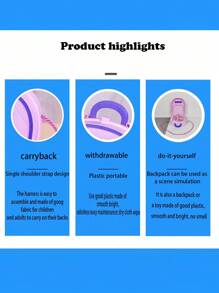 兒童裝扮遊戲書包系列,多功能背包遊戲屋帶可拆卸儲物盒,絕佳生日禮物,廚房器具、蔬菜、狗漢堡玩具,精美公事包和儲物盒