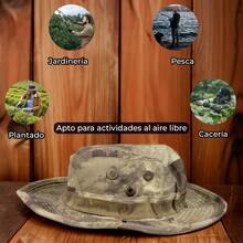 QUQU SPORTS Gorro Pescador, Gorro Safari , Gorro australiano, Deportes, Pesca ,Exteriores camping, senderismo, - Verde - Ver 3