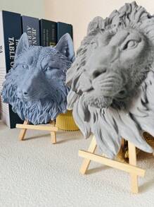 大型狼頭石膏矽膠模具,藝術石膏牆掛獅頭模具,家居裝飾diy水泥工藝環氧樹脂模具 - S-mold - 查看 9