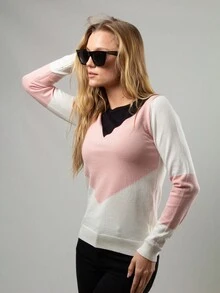 Shopilinc Women's Mixed Color Sweater