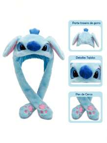 Gorro Con Orejas Móviles Lilo&stich/luz Led + Envío Gratis - Azul - Ver 2