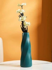 1pc Light Luxury Plastic Colored Flower Vase, Used For Home & Table & Living Room Decorations, Rotating Flower Container For Dried Or Fresh Flowers Home Decor Glass Vase