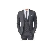 Terno completo corte slim adulto masculino - Cinza - Visão 2