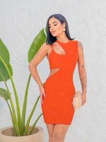 Women Dresses - 橘色 - 查看 2