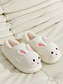 Women's Cartoon Rabbit Waterproof And Anti-Slip Comfortable & Warm Slippers - White - View 5