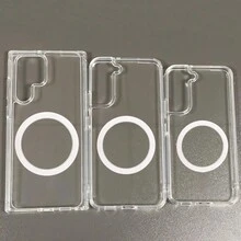 Funda Con Carga Inalambrica Para Sam-sung S22 Ultra Resistente A Caidas Con Parachoques de 4 Esquinas Gruesa Proteccion Maxima - transparente - Ver 1