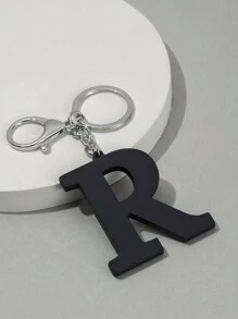 1pc Fashion Exaggerated English Letter Acrylic Unisex Keychain, Couples Accessory, Holiday Backpack For School Halloween Accessories Teachers Day Christmas Gift Ideas Bag Accessories Lanyards With Id Holder Car Accessories Bag Charms - Silver - View 8
