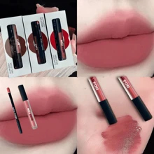 12  dúo de lápiz labial y glosss indeleble mate, labial mate - Multicolor - Ver 1