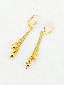 Gold Color Ball Charms Set for Women and Girls, Small Beads, Dubai Necklace, Jewelry Set - Yellow Gold - View 3