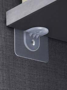 4入組大型無縫透明有孔隔板,簡潔堅固,承重強大,適用於衣櫃分層隔板支架 - 透明 - 查看 5