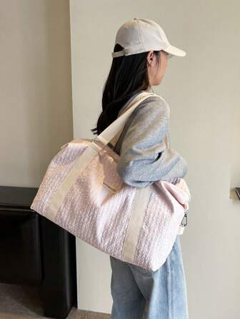 Gränsöverskridande hopfällbar hög kapacitet Ultralätt bagageväska, polyesterfibermaterial, färgblockerande design för moderiktig och premium reseupplevelse Back to School Skolväska Reseväska Researrangör för strandsommarsemester Resväska för resväska Övernattningsväska Gymväska Duffle Bag Weekendväska Duffelväska för Bagage Bärväska Collegeväska Bagageväskor Weekendväska Sjukhusväska Semester Vinter