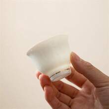 1pc Small Sheep Fat Jade Dehua Porcelain Master Cup, Ceramic Chinese Kung Fu Tea Cup For Drinking And Tasting Tea - Black - View 5