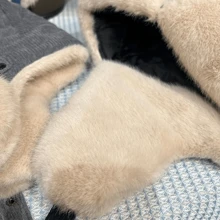 男女皆適用的冬季加厚保暖保護耳朵防風帽,配有可拆卸护目镜和透氣口罩 - 軍綠色 - 查看 3