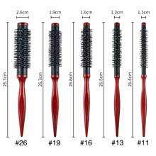 1 Miếng Nhôm Thùng & Nylon Bàn chải lông , Chống nóng , Lược , Lý tưởng Đối với Tạo kiểu Chuyên gia - Gỗ đỏ - Xem 2