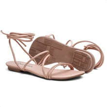 Women Flat Sandals - Bụi hồng - Xem 6
