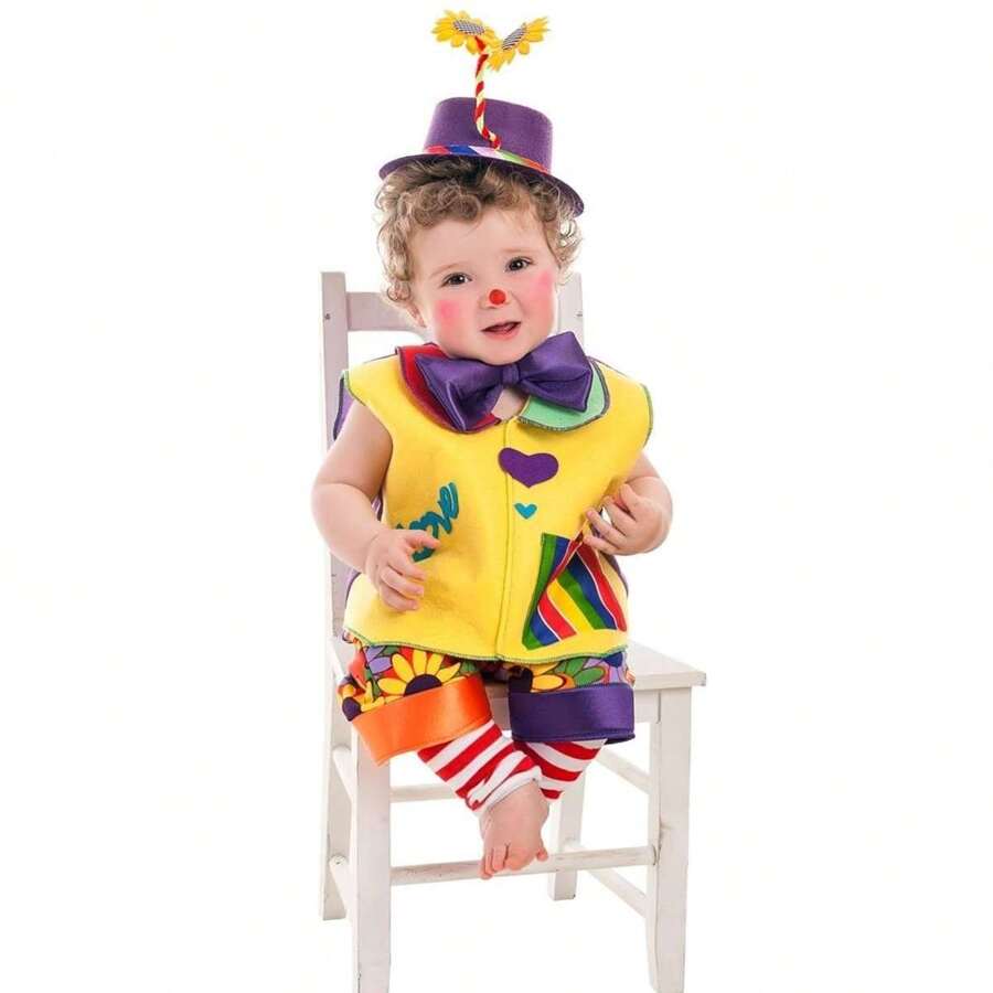 Disfraz Bebe Payasín Love talla 1-2 años (Creaciones Llopis 2918) ✅ Entrega 24/48h a España (península) - Multicolor - Ver 1