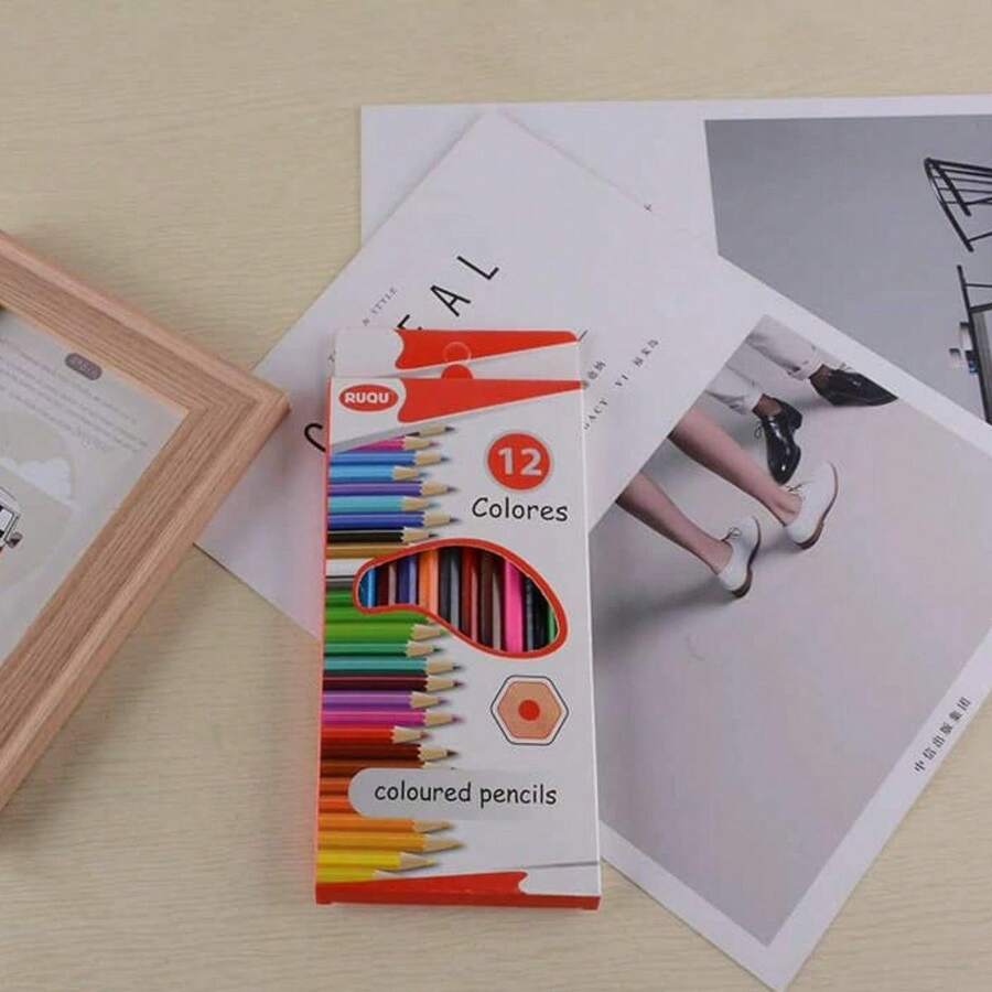 Kit de 12pcs Lapis  de Cor/ 12 Cores 003 - Multicolorido - Visão 1