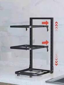 Organizador de Ollas Y Sartenes para Debajo del Gabinete y Almacenamiento, Estante de Almacenamiento de Cocina, 3 niveles - Multicolor - Ver 5