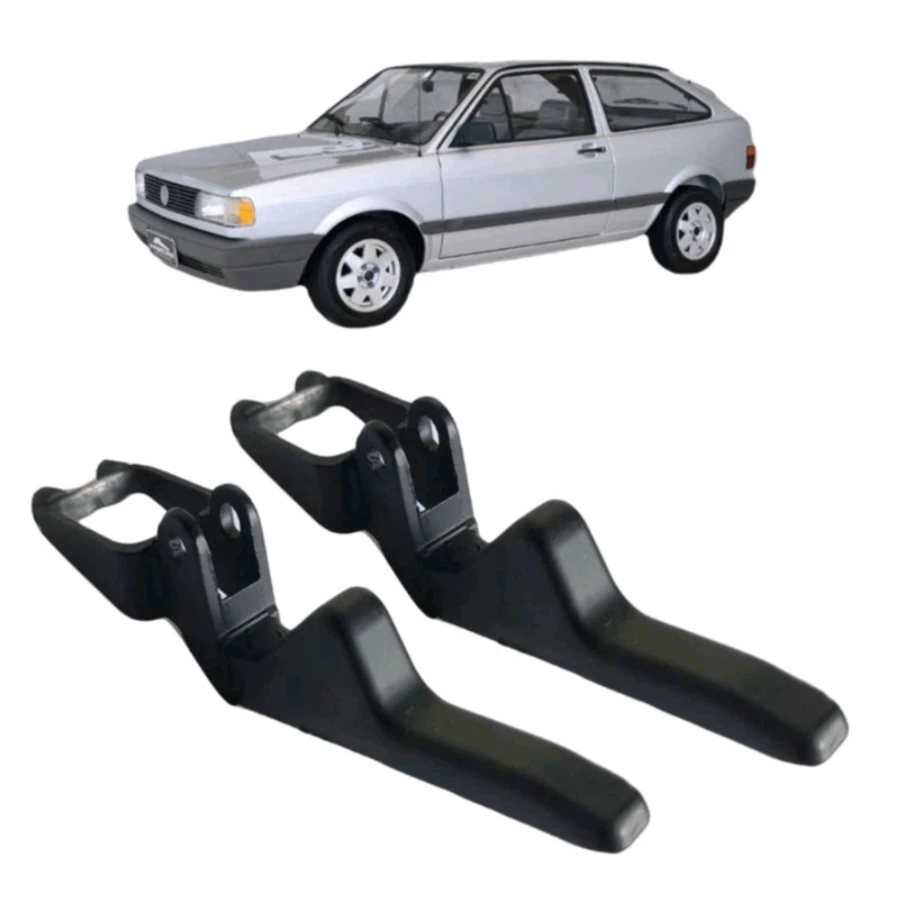 Par Gatilho Maçaneta Externa Porta Gol Quadrado 90 91 92 93 94 - Preto - Visão 1