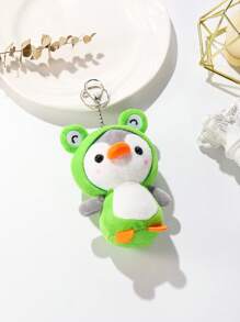 1 件可愛企鵝或恐龍毛絨玩具鑰匙圈/娃娃/毛絨動物/生日禮物/獨角獸可變形,隨機發貨 - 綠色 - 查看 1