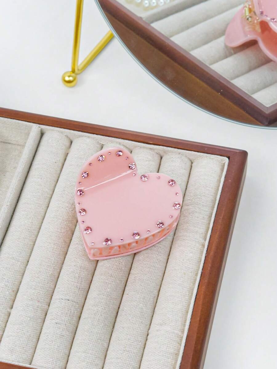 Sweet Pink Diamond Hair Claw - Pink - View 1