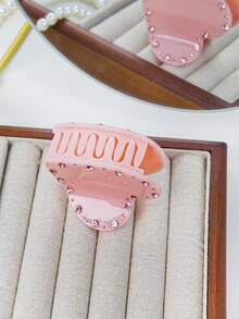 Sweet Pink Diamond Hair Claw - Pink - View 2