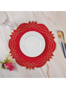Souplast Jogo Americano Flocos 40x40cm Avulso - Vermelho - Vermelho - Visão 1