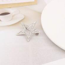 1 Stück Sternförmige Brosche Mit Strasssteinen Für Damen, Kann An Anzug, Schal, Mütze Oder Als Tägliches Accessoire Verwendet Werden