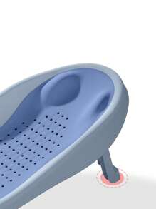 Baby Folding Bath Stand - Infant Bathing Rack With Sitting And Lying Support Seat, Anti-Skid Bathing Stand. Bath Rack, Bath Net, Folding Bath Frame, Children's Folding Bath Frame, Baby Bath Seat Cushion, Newborn Mesh Bath Support, Christmas, Halloween Thanksgiving Gift - Blue - View 6