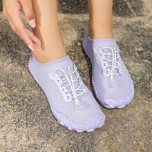 25-46尺碼男女兒童赤腳水鞋,快干透氣輕便水襪游泳沙灘鞋適用於戶外健身騎行,春夏季節 - 淡紫色 - 查看 5