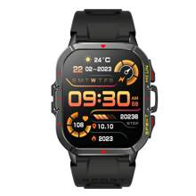 2023 Nuevas llegadas V21 BT Llamada con reloj de pantalla de 1.96 pulgadas 360 * 360 exterior resistente al agua Deporte Smart Watches para hombres Calendario, Reloj despertador, Control remoto, Cuenta atrás, Seguimiento del sueño, Medición de la velocidad, Seguimiento de la condición física, Pasómetro, Recordatorio de llamadas, Respuesta de llamadas, Mensaje de empuje, Recordatorio de mensajes, Llamada de marcación, Monitor de ritmo cardíaco, Control de gestos, Monitor de oxígeno en sangre - Marrón - Ver 6