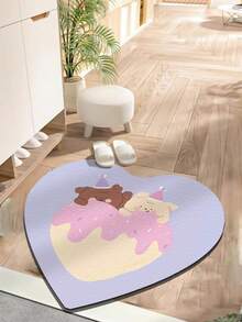 卡通心型多色防水防滑廚房客廳室內裝潢地毯 - 彩色 - 查看 5