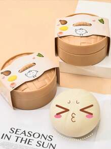 1入隨機顏色的蒸籠造型巨型包子壓力解除玩具,有趣的惡作劇禮物壓力球和抗壓甜點玩具 - 彩色 - 查看 3