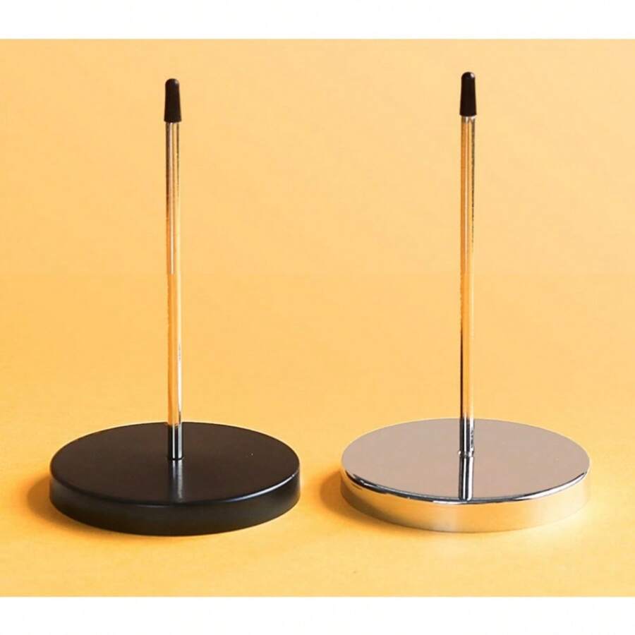 2PCS Bill Fork, Rod Paper Holder Spike, Stainless Steel Check Bill Holder, Memo Holder Spike - Black and White - View 1