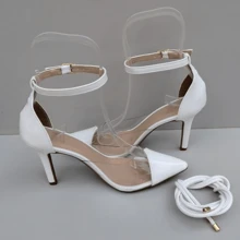 Women Heeled Sandals - 白色 - 查看 3